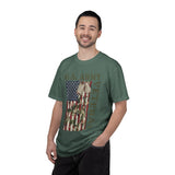 US Army Veteran Shirt, American Flag Camo T-Shirt, Military Dog Tag Tee, Patriotic Gift for Soldier, Retirement or Veterans Day Top