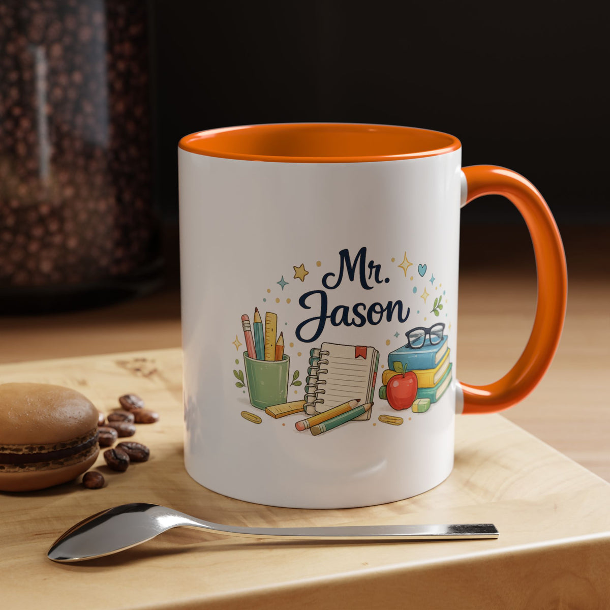 Personalized Teacher Mug, Custom Teacher Name Coffee Mug, Teacher Appreciation Gift, Classroom Teacher Gift, End of Year Present