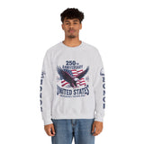 250th Anniversary Sweatshirt, United States Eagle Pullover, USA 1776 2026 Top, Independence Day Gift, Patriotic Americana Clothing