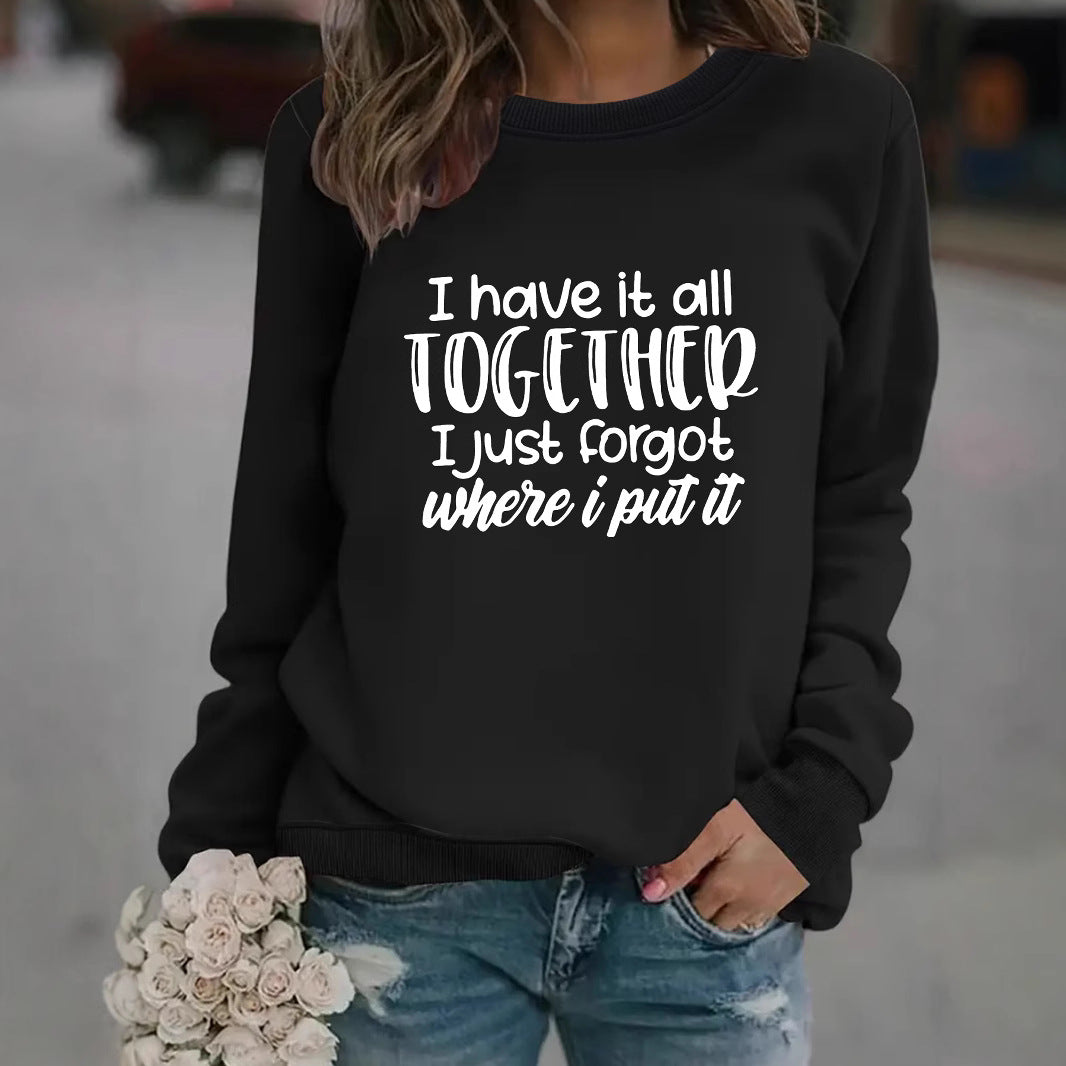 TOGETHEK printed pullover sweatshirt sweatshirt