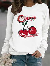 Long sleeved round neck pullover sweatshirt sweatshirt