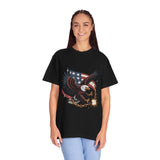 Patriotic Eagle Shirt, American Flag T Shirt, Bald Eagle Military Tee, Veteran Gift, USA Graphic Shirt, Fourth of July Patriotic Top