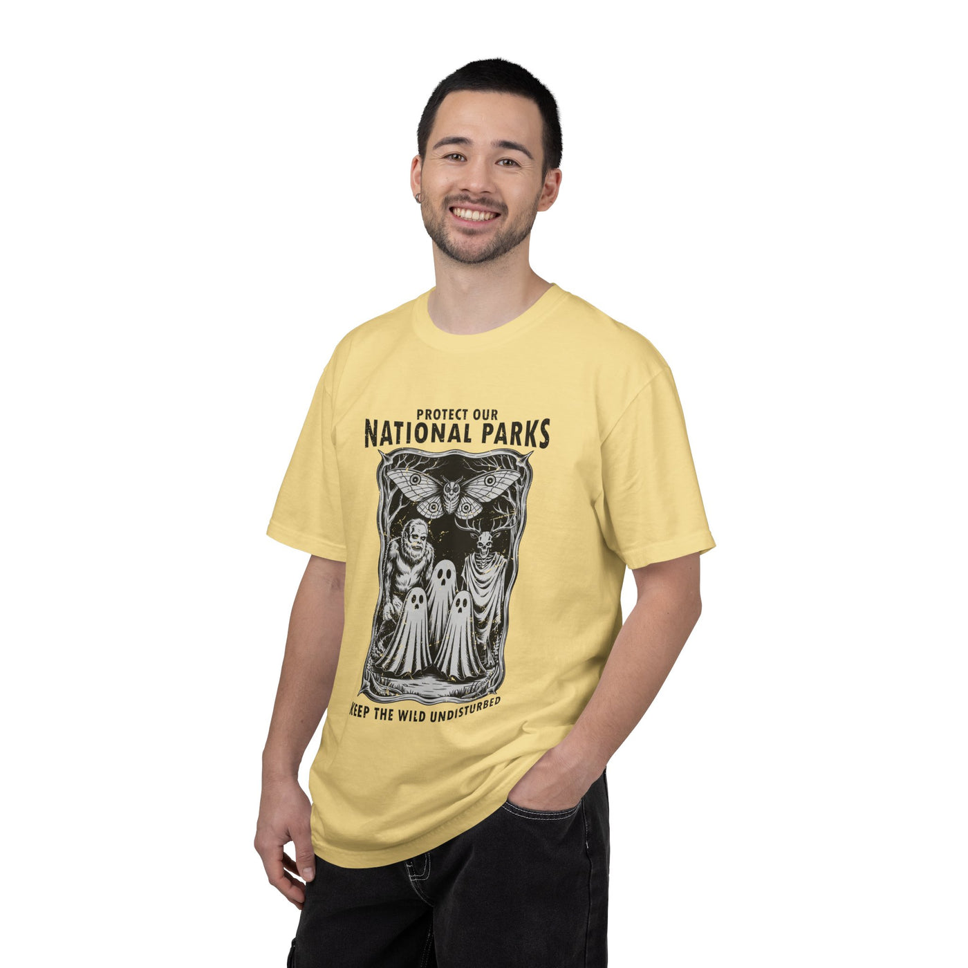 National Parks Gothic Comfort Colors Shirt, Protect Our National Parks Graphic Tee, Cryptid Nature Lover Shirt, Spooky Outdoor Apparel