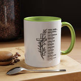 Christian Inspirational Mug, You Are Beautiful Victorious Enough Bible Verse Coffee Mug, Faith Encouragement Gift for Women
