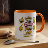 Personalized Coworker Farewell Mug with Name, You Made Work Sweeter Coffee Cup, Leaving Gift from Team, New Job Bee Office Keepsake