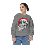 Skull Santa Sweatshirt, Gothic Christmas Crewneck, Creepy Holiday Skeleton Pullover, Alternative Xmas Gift for Metalhead or Horror Fan