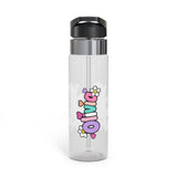Personalized Daisy Name Water Bottle, Colorful Custom Drink Bottle for Girls, Floral School Bottle, Cute Birthday Gift for Kids