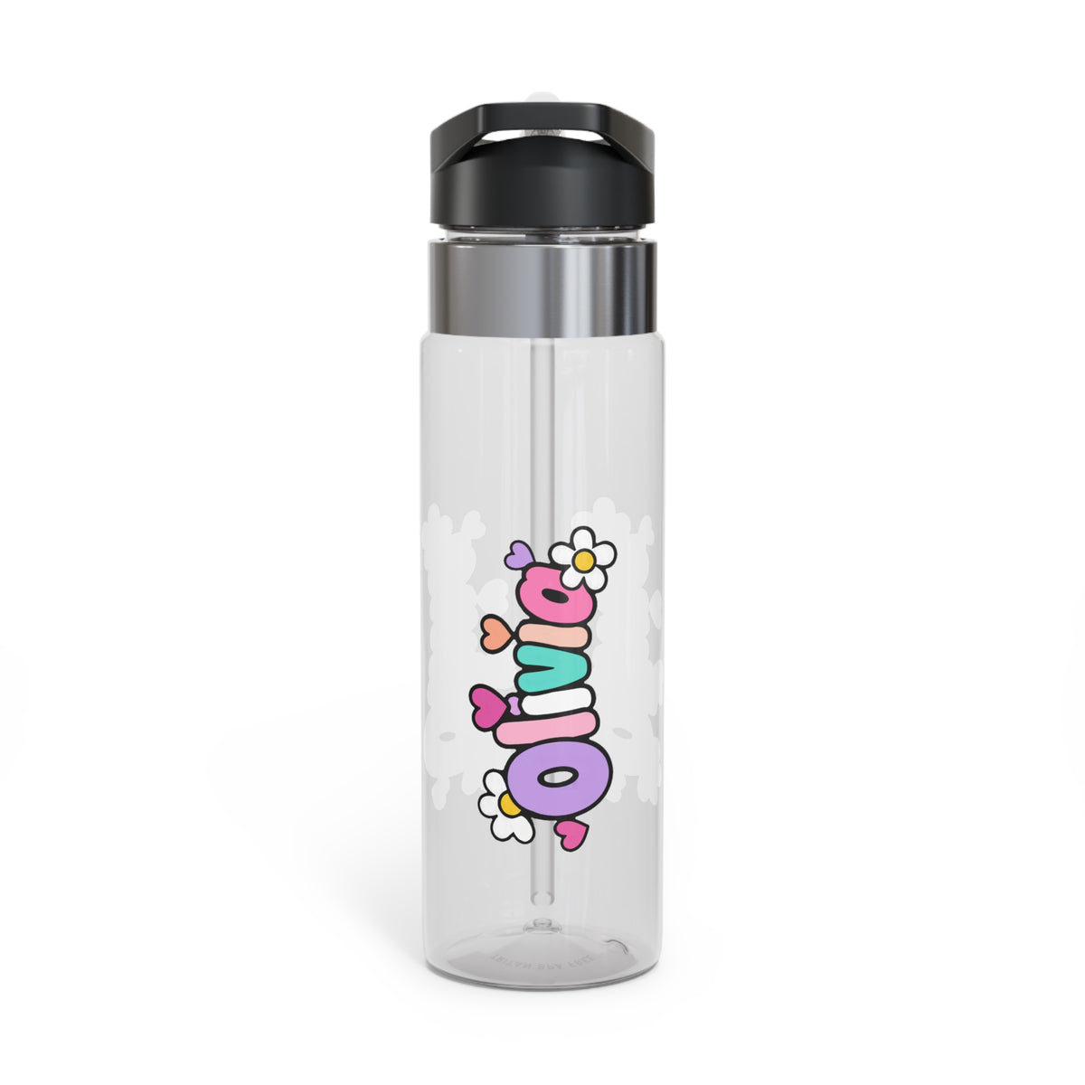 Personalized Daisy Name Water Bottle, Colorful Custom Drink Bottle for Girls, Floral School Bottle, Cute Birthday Gift for Kids