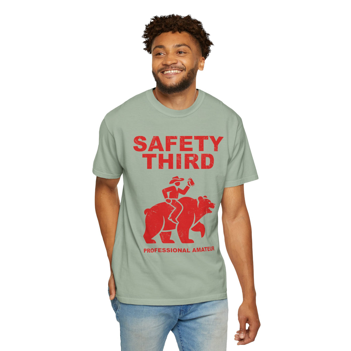 Comfort Colors Safety Third Shirt, Funny Blue Collar Worker Tee, Construction Humor Shirt, Tradesman Gift, Professional Amateur Graphic Tee