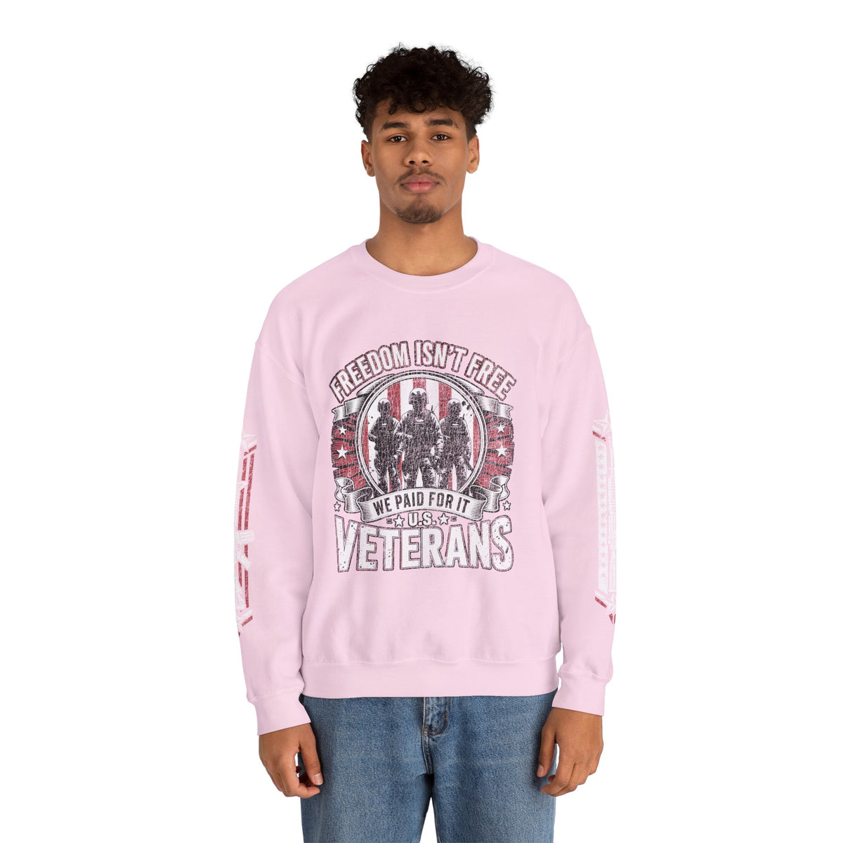 Freedom Isn't Free Veterans Sweatshirt, Military Service Crewneck, American Flag Veteran Pullover, Veteran Gift, Memorial Day Outfit