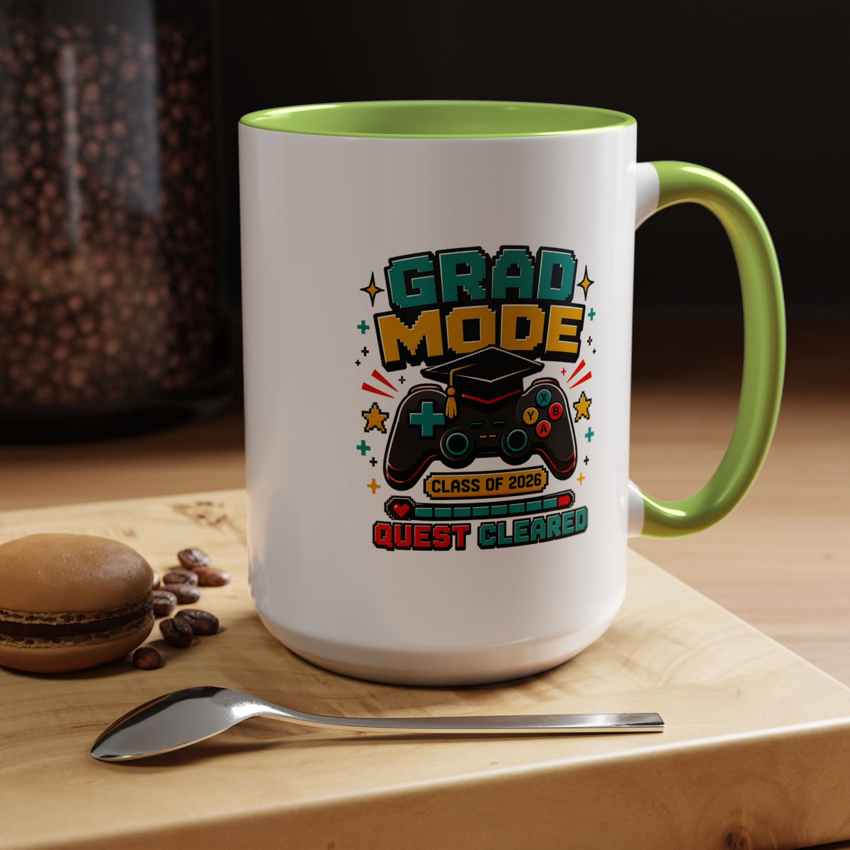 Class of 2026 Gamer Mug, Graduation Coffee Cup, Video Game Gift for Graduate, High School Senior Graduation Present, Grad Mode Quest Cleared