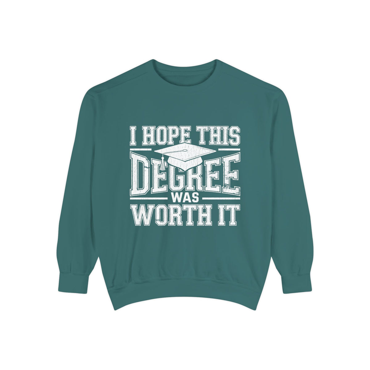 I Hope This Degree Was Worth It Sweatshirt, Funny Graduation Crewneck, College Graduate Gift, Senior Class Pullover, Commencement Outfit