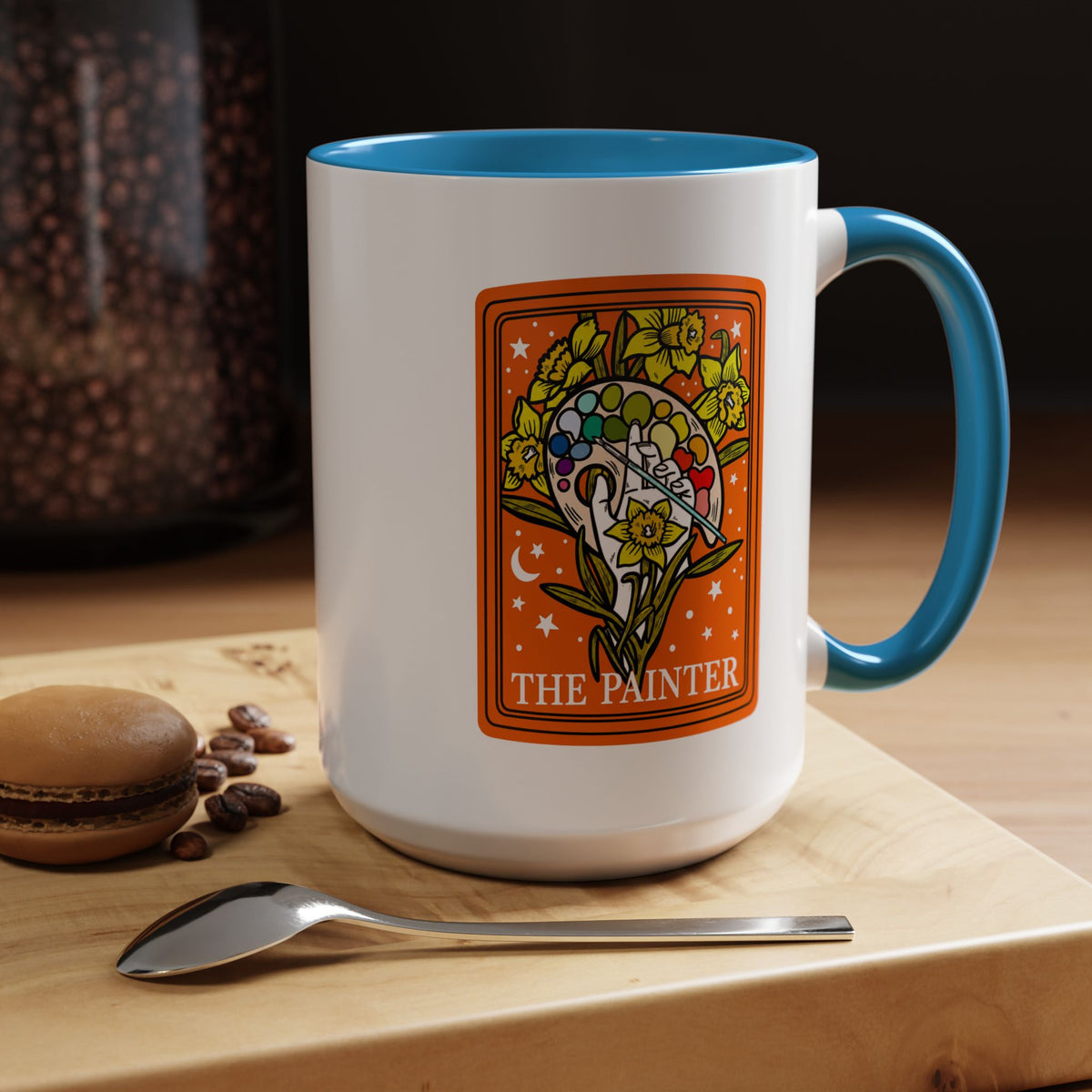 Painter Tarot Card Mug, Artist Coffee Mug, Creative Artist Gift, The Painter Art Lover Cup, Unique Painting Gift for Women and Men