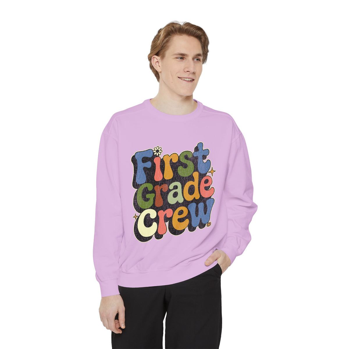 First Grade Crew Sweatshirt, Retro Teacher Team Crewneck, Elementary School Staff Gift, First Day Classroom Outfit, Grade One Team Pullover