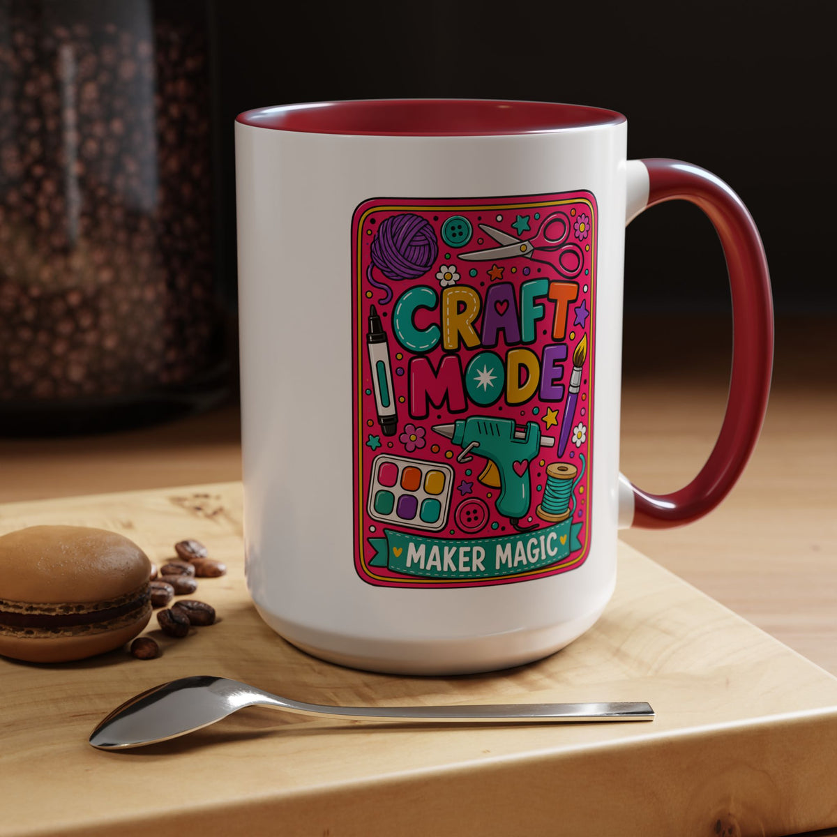 Craft Lover Coffee Mug, Craft Mode Maker Magic Mug, Gift for Crafters and DIY Enthusiasts, Creative Hobby Coffee Cup for Makers