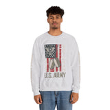 US Army Sweatshirt, Vintage Military Pullover, American Flag Army Top, Veteran Gift, Patriotic Military Clothing, Army Family Gift