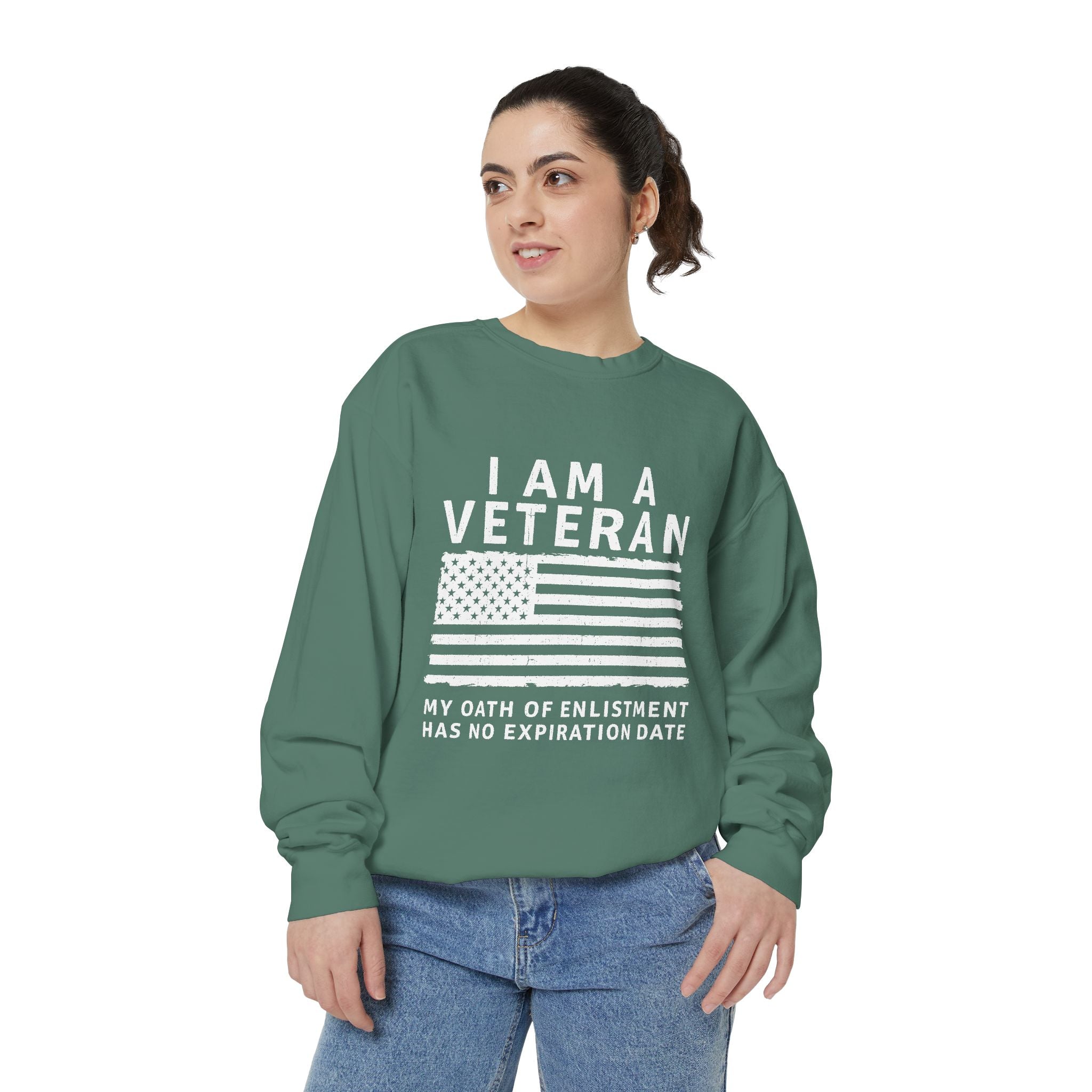 I Am a Veteran Sweatshirt, My Oath Has No Expiration Date Crewneck, Patriotic Military Gift, Veterans Day Pullover for Retired Soldier