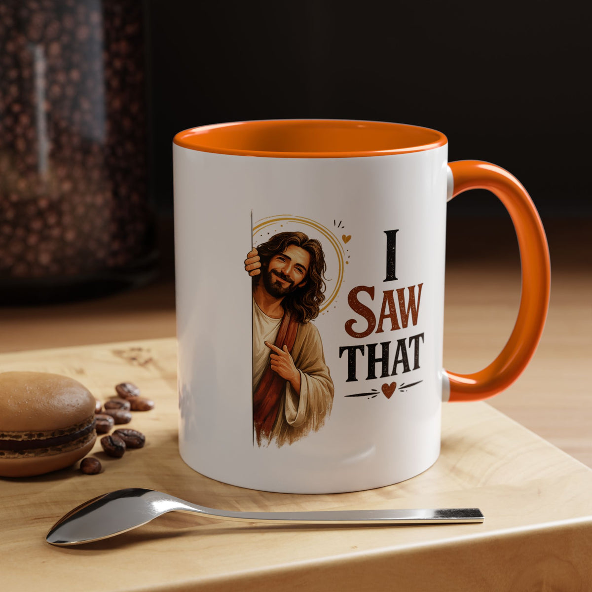Funny Christian Jesus Mug, I Saw That Coffee Mug, Religious Humor Gift for Christians, Faith Based Mug, Church Friend Gift