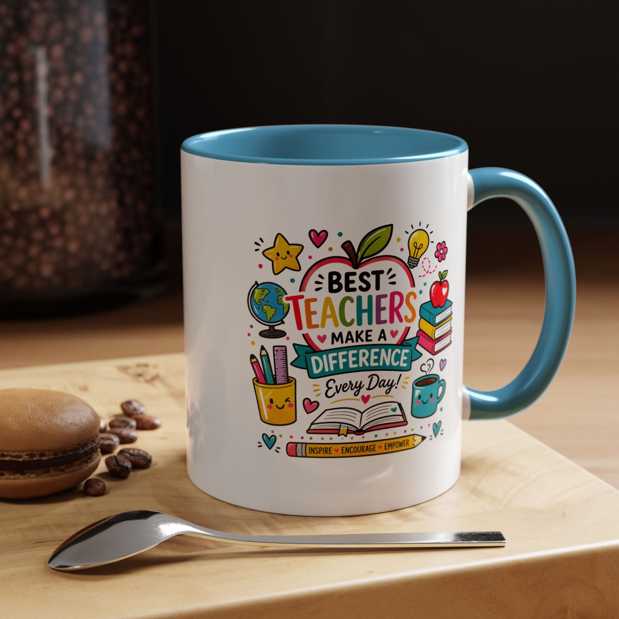 Best Teacher Appreciation Mug, Teachers Make a Difference Coffee Cup, Thank You Gift for Educator, End of Year or Christmas Keepsake