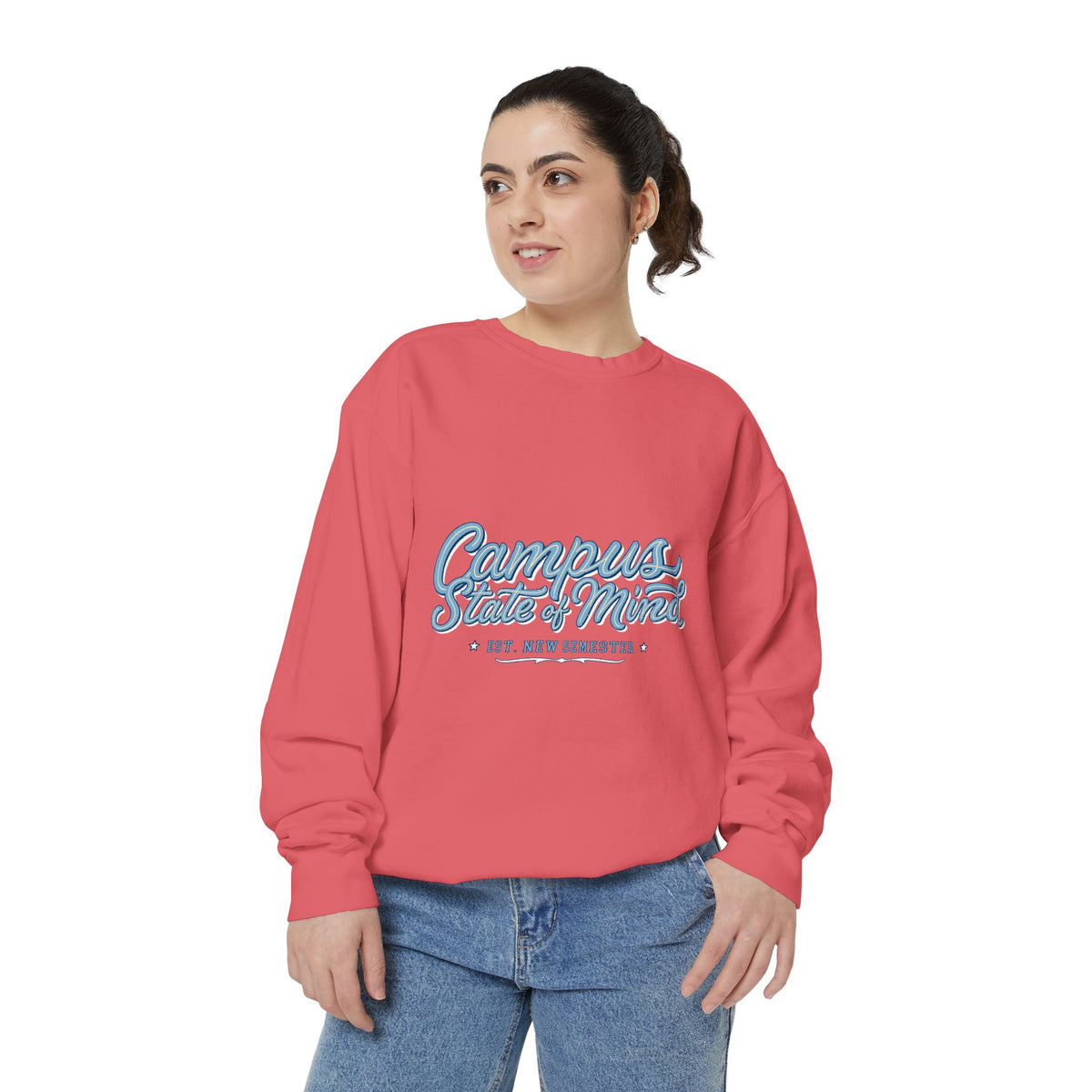 Campus State of Mind Sweatshirt, New Semester College Crewneck, University Student Gift, Back to School Pullover, Campus Outfit, Dorm Life