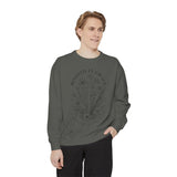 Rooted in Grace Comfort Colors Sweatshirt, Christian Floral Cross Sweatshirt, Faith Based Gift for Women, Inspirational Crewneck