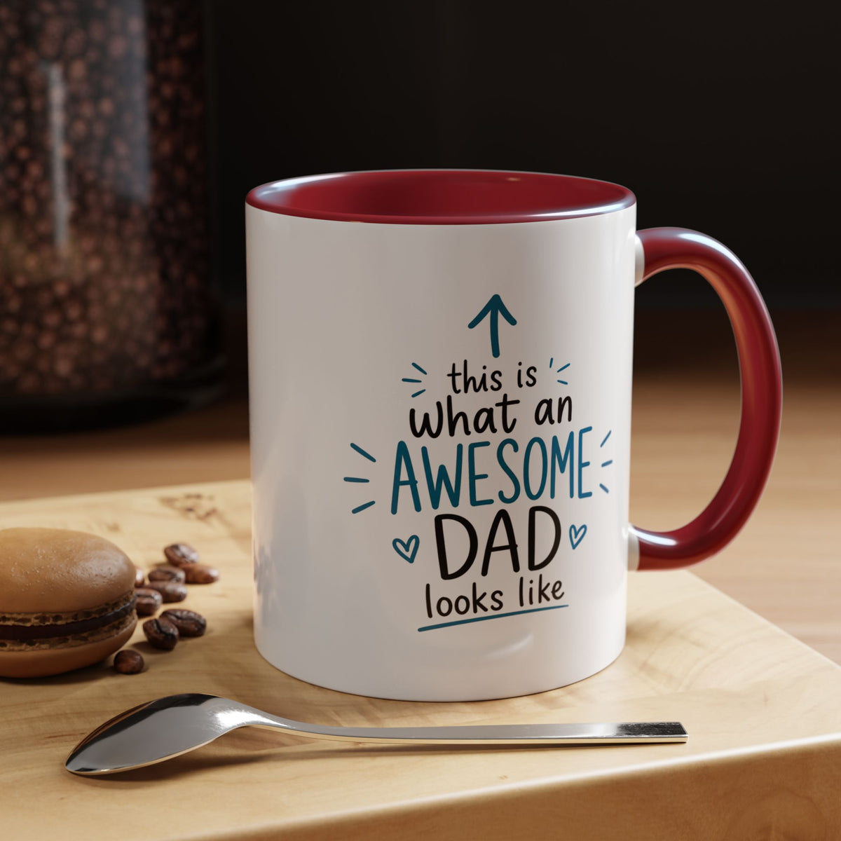 This Is What An Awesome Dad Looks Like Coffee Mug, Father's Day Gift from Daughter or Son, Funny Papa Birthday Ceramic Tea Cup