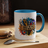 Built by Dad Fixed with Love Mug, Handyman Dad Coffee Mug, Father's Day Gift for Carpenter Mechanic DIY Dad, Workshop Mug