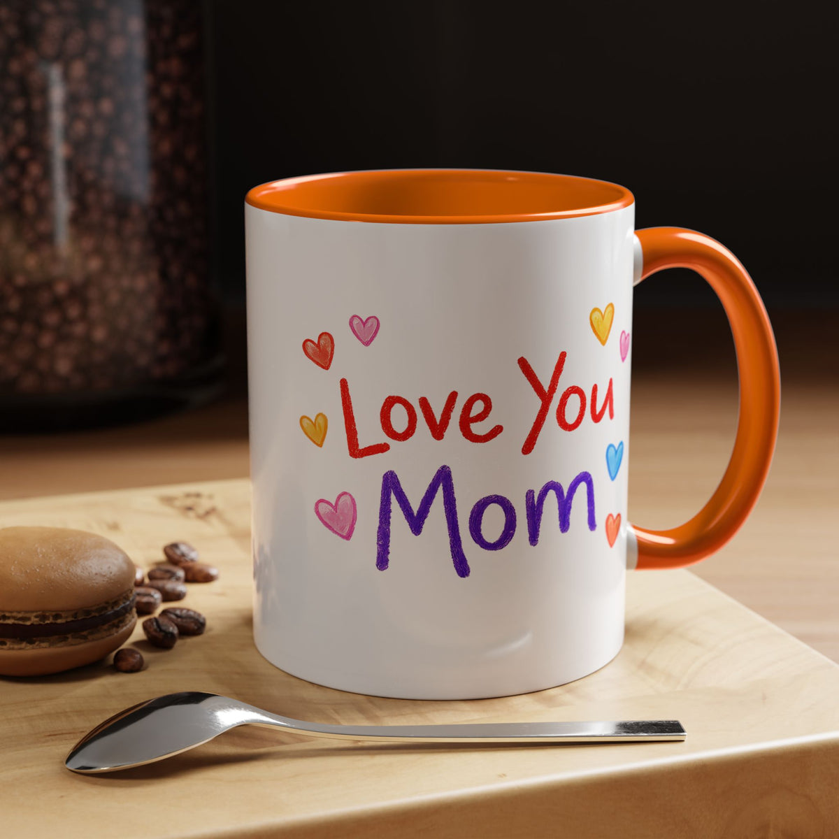 Love You Mom Mug, Mother's Day Coffee Mug Gift, Cute Mom Appreciation Mug, Gift from Daughter or Son, Everyday Mom Cup