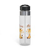 Giraffe Personalized Water Bottle, Custom Name Drink Bottle, Cute Animal Gift, School Water Bottle, Birthday Present, Reusable Kids Bottle
