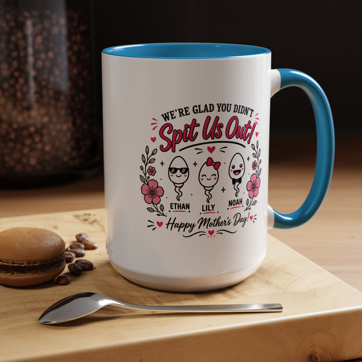 Personalized Mother's Day Mug, Custom Kids Names Coffee Mug, Gift From Children to Mom, Cute Mother's Day Cup, Mom Gift