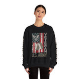US Army Sweatshirt, Vintage Military Pullover, American Flag Army Top, Veteran Gift, Patriotic Military Clothing, Army Family Gift