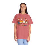Funny Fall Goose Shirt, Just a Fall Goose Autumn Graphic Tee, Cute Cozy Gift for Bird Lover, Thanksgiving and October Outfit for Her