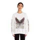 Veterans Day Sweatshirt, Freedom Isn't Free Eagle Pullover, Patriotic Military Top, Veteran Gift, American Pride, USA Clothing