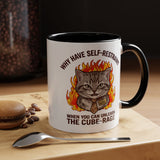 Funny Angry Cat Coffee Mug, Cube Rage Office Mug, Cat Lover Humor Gift, Workplace Stress Mug, Coworker Gift for Cat Owners
