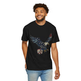 Patriotic Eagle Graphic Tee, Vintage USA Bird Shirt, Americana Freedom T Shirt, Fourth of July Eagle Shirt for Women