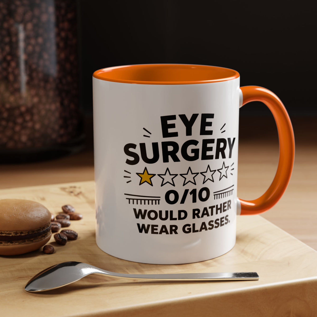 Funny Eye Surgery Mug, LASIK Recovery Gift, Eye Surgery Survivor Coffee Mug, Funny Glasses Lover Gift, Ophthalmology Humor Cup