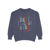 Best Teacher Ever Sweatshirt, Retro Educator Crewneck, Teacher Appreciation Gift, Back to School Outfit, Colorful School Staff Shirt