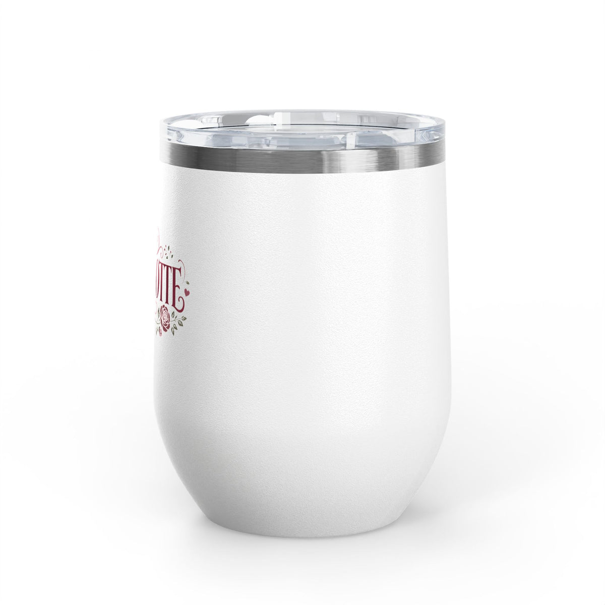 Personalized Wine Tumbler with Name, Floral Rose Drink Cup, Custom Gift for Her, Feminine Drinkware, Birthday Gift, Bridesmaid Gift