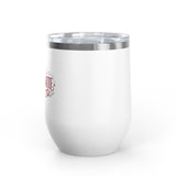 Personalized Wine Tumbler with Name, Floral Rose Drink Cup, Custom Gift for Her, Feminine Drinkware, Birthday Gift, Bridesmaid Gift