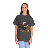 Patriotic Eagle Shirt, American Flag T Shirt, Bald Eagle Military Tee, Veteran Gift, USA Graphic Shirt, Fourth of July Patriotic Top