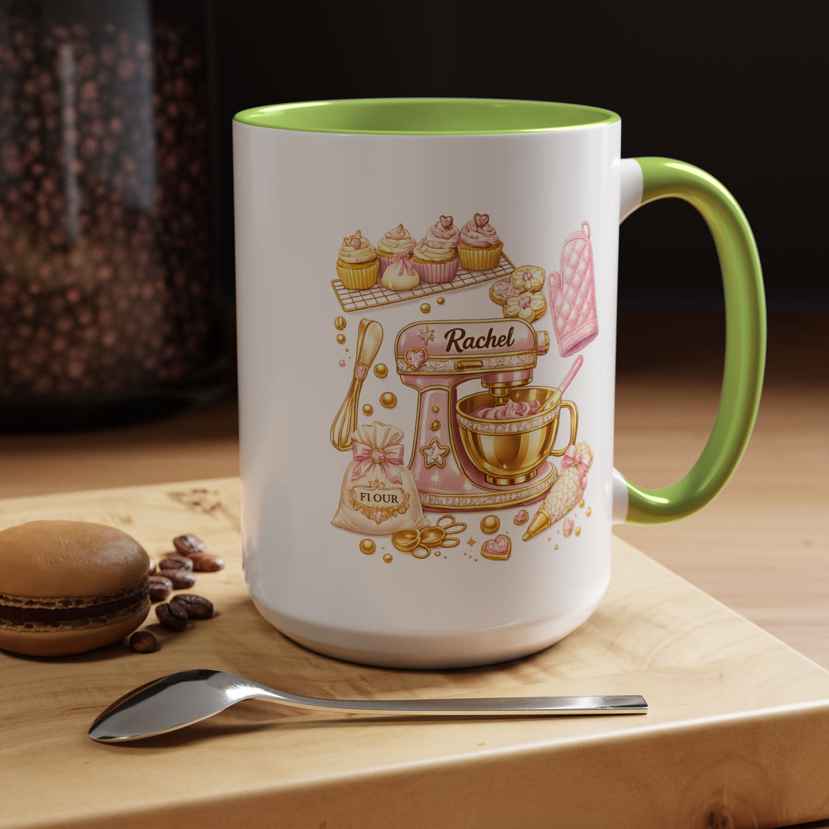 Baker Coffee Mug, Baking Lover Gift, Cute Baking Tools Mug, Pastry Chef Coffee Cup, Gift for Bakers, Kitchen Hobby Mug