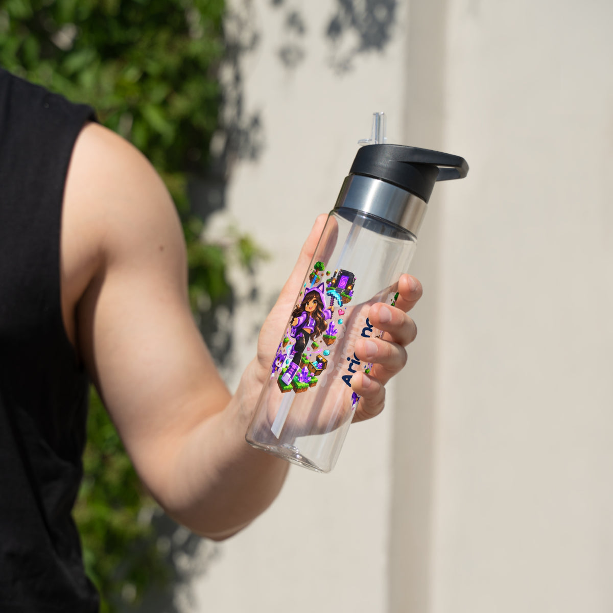 Personalized Girls Water Bottle | Custom Name 20oz BPA-Free Tritan School Bottle