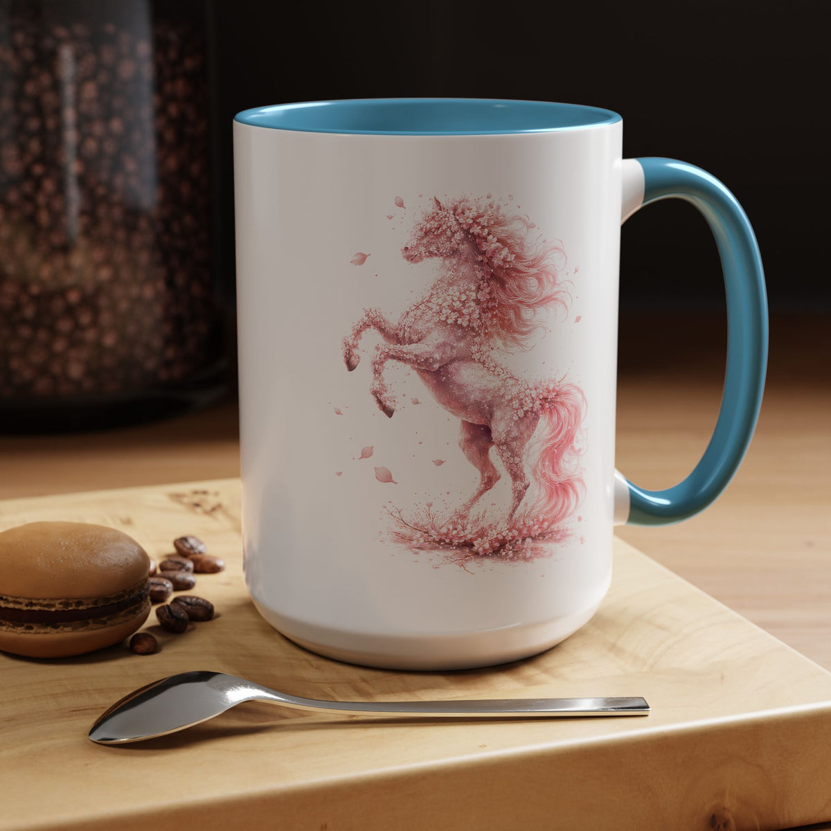 Floral Horse Mug, Horse Lover Gift, Equestrian Coffee Mug, Horse Mom Cup, Horse Art Mug, Ranch Life Gift, Horse Owner Present