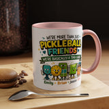 Personalized Pickleball Friends Mug, Custom Pickleball Team Coffee Mug with Names, Funny Pickleball Gift for Teammates and Best Friends