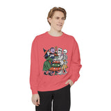 Spooky Christmas Sweatshirt, Halloween Holiday Mashup Crewneck, Witch Vampire Mummy Skeleton Pullover, Gothic Xmas Gift for Horror Fan