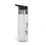 Personalized Water Bottle for Boys, Rocket Space Name Bottle, Kids School Water Bottle, Birthday Gift for Son, Back to School Gift
