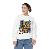 First Grade Crew Sweatshirt, Retro Teacher Team Crewneck, Elementary School Staff Gift, First Day Classroom Outfit, Grade One Team Pullover
