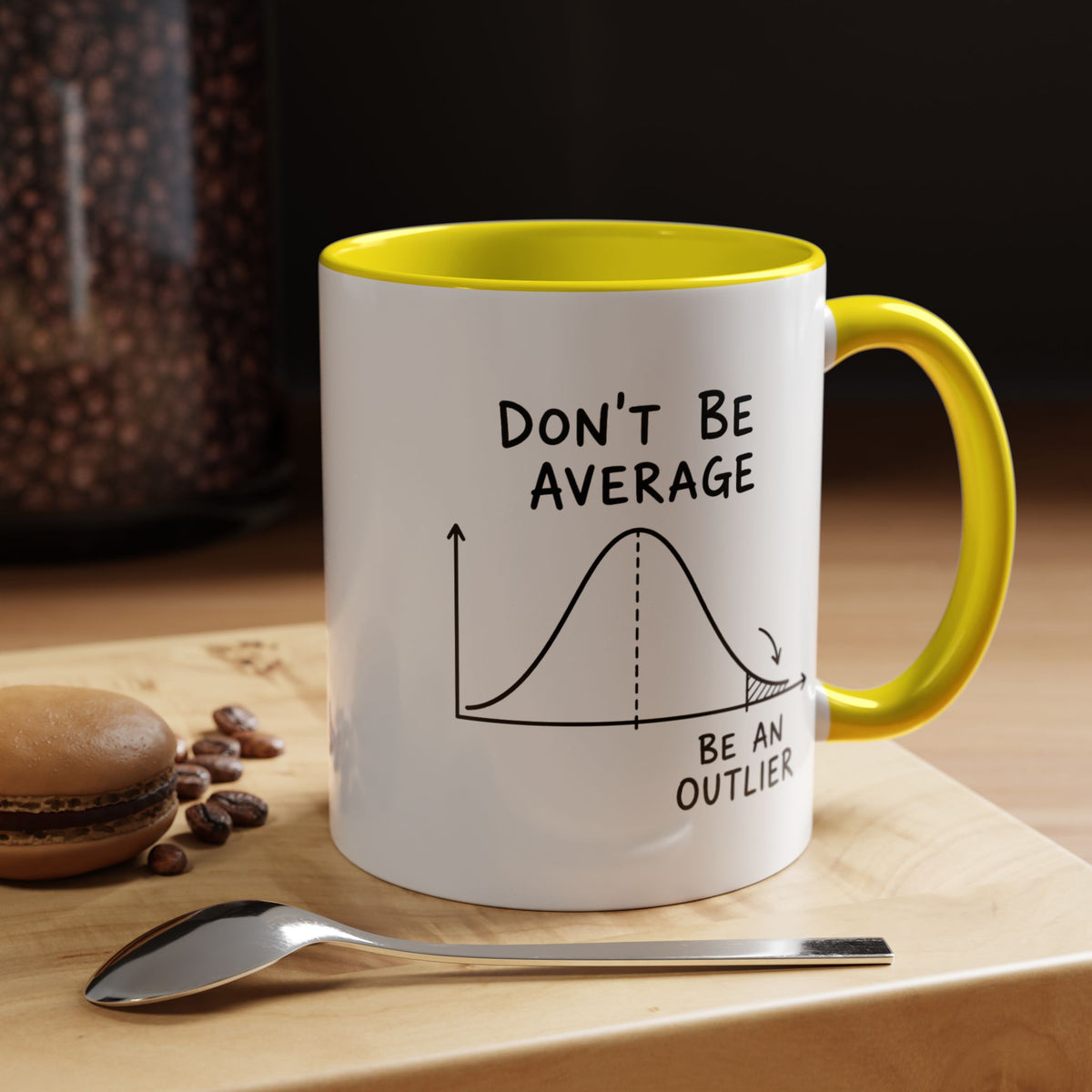 Be an Outlier Coffee Mug, Motivational Math Mug, Statistics Lover Gift, Data Analyst Mug, Inspirational Success Coffee Cup