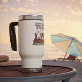 Hot Mess Express Travel Mug with Handle, Floral Coffee Cup, Funny Gift for Busy Moms, Besties, Work Friends and Chaos Coordinators