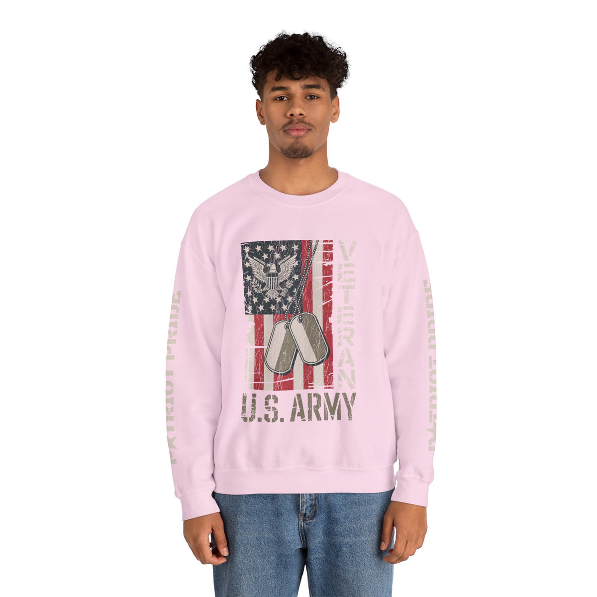 US Army Sweatshirt, Vintage Military Pullover, American Flag Army Top, Veteran Gift, Patriotic Military Clothing, Army Family Gift